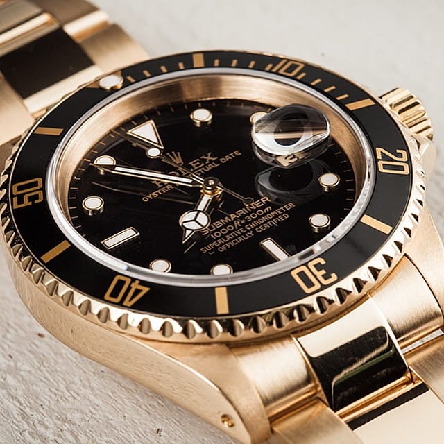 Used Rolex Submariner 18k Gold Watch