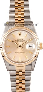 Men's Used Rolex DateJust Stainless and Gold 16233