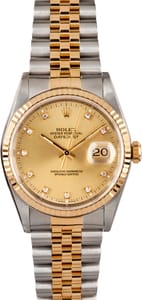 Rolex DateJust Jubilee Stainless and Gold - Diamond Dial
