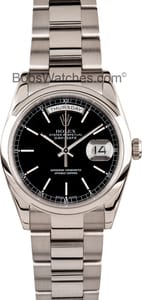 Pre-owned Rolex Presidential 18k White Gold 118209