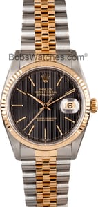 Rolex DateJust Stainless and Gold 16233 Black Dial