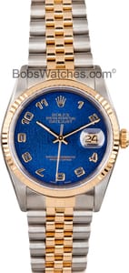 Men's Rolex DateJust 16233 Blue Dial