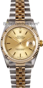 Men's Rolex Stainless and Gold DateJust 16233