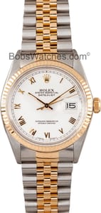 Used Rolex Oyster Perpetual DateJust Stainless Steel and Gold 16013
