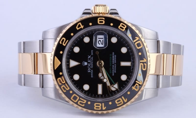 Used Rolex Men's GMT Master II Ceramic Bezel Two-tone Watch