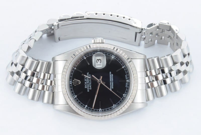 Rolex DateJust Stainless 18k White Gold 16234