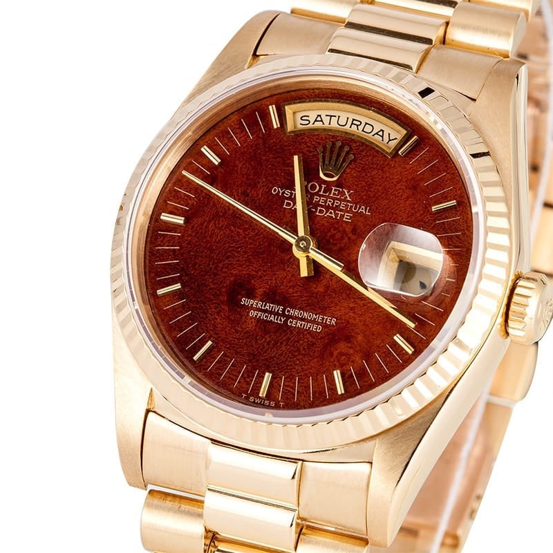 Rolex Day Date 18238 Exotic Wood Dial