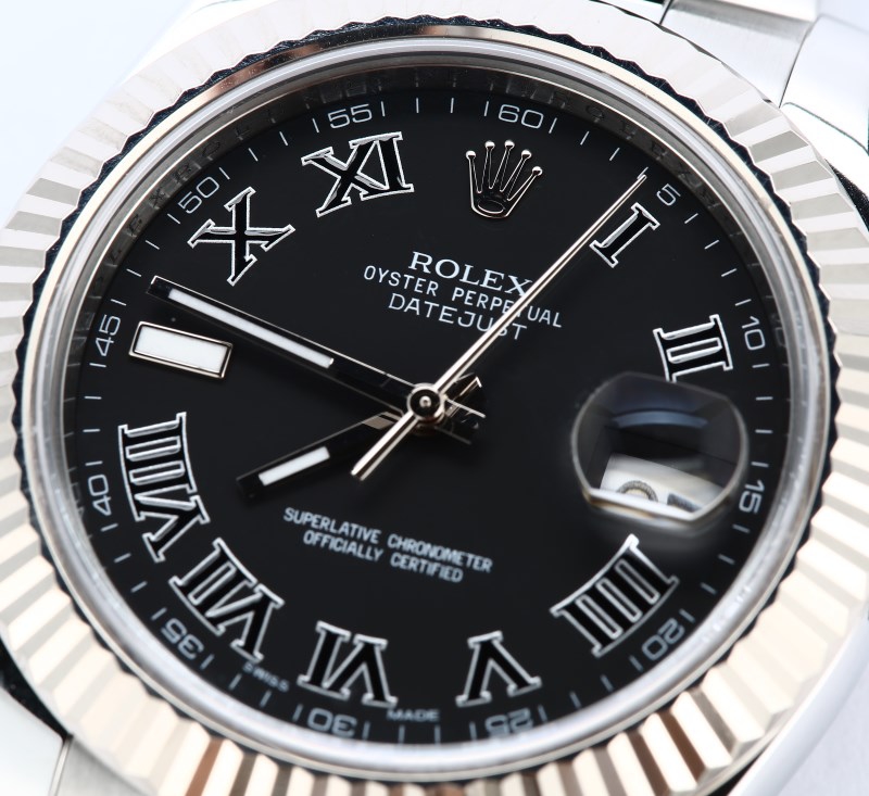 Rolex Datejust II 116334 Black Roman 100% Authentic