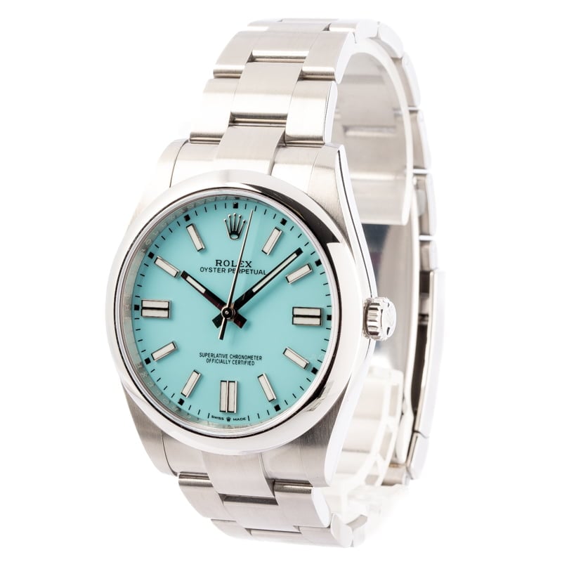 Pre-Owned Rolex Oyster Perpetual 124300 Turquoise Blue
