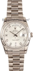 Pre-owned Mens Rolex President 18k White Gold 118239