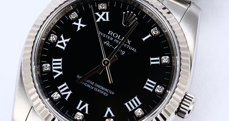 Rolex Air-King 114234 Black Diamond Roman Dial