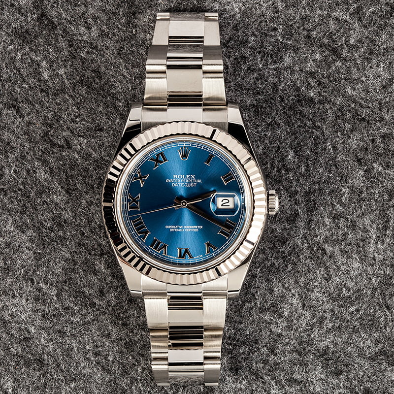 Datejust II Rolex 116334 Blue Roman 100% Authentic