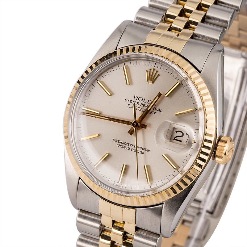 PreOwned Rolex Datejust 16013 Stainless Steel and Gold
