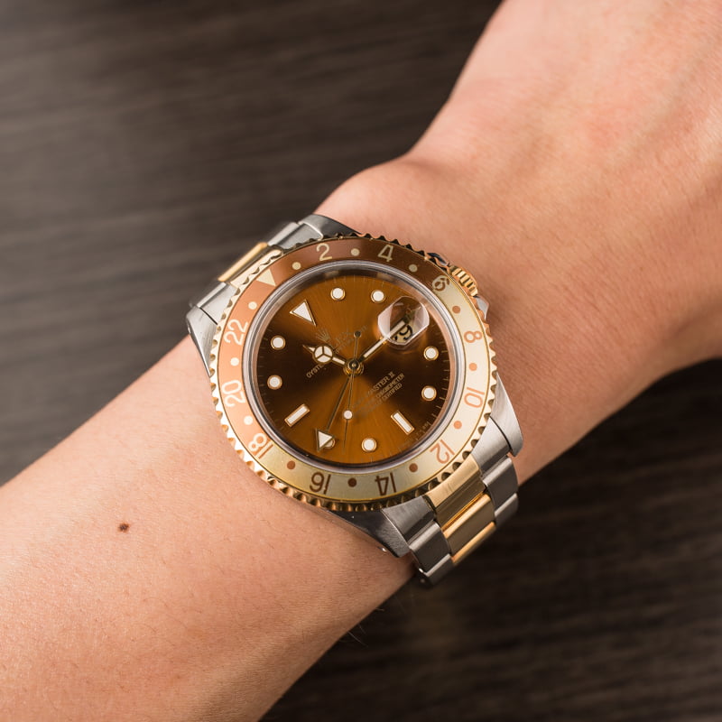 Pre Owned Rolex 'Root Beer' 16713 GMT-Master II