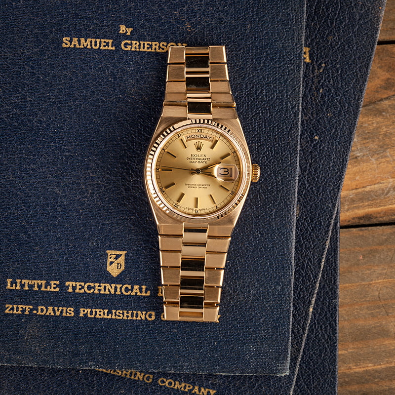 Rolex OysterQuartz 19018 Day-Date Integral Band