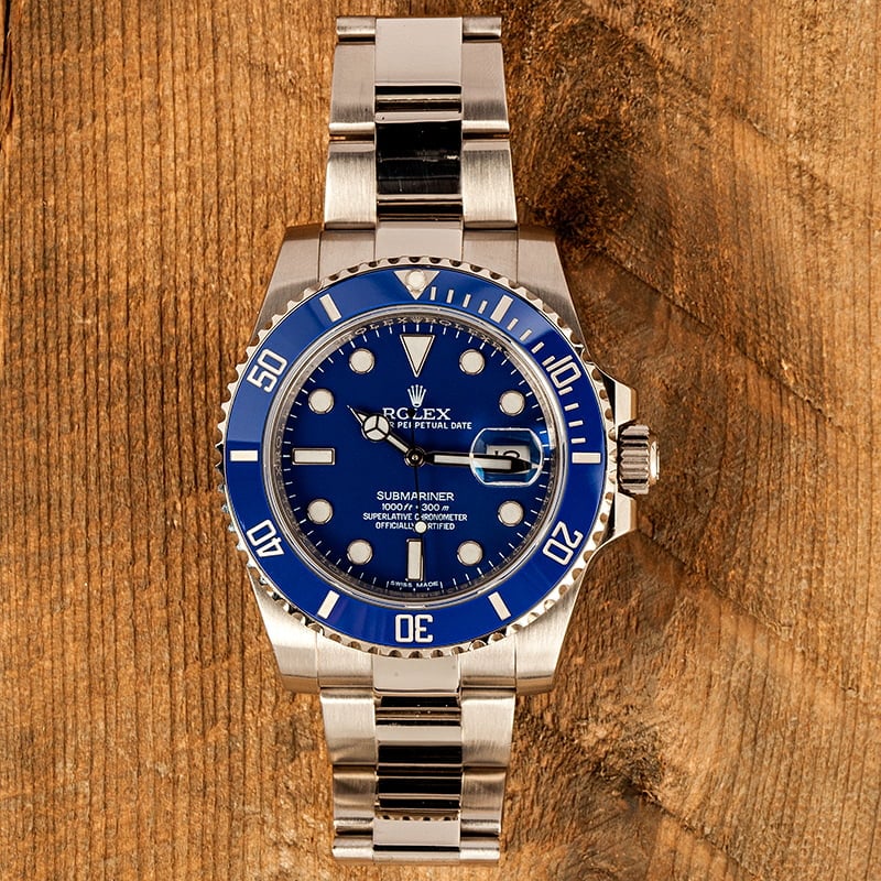 Pre-Owned Rolex Submariner 116619 Blue Dial & Bezel