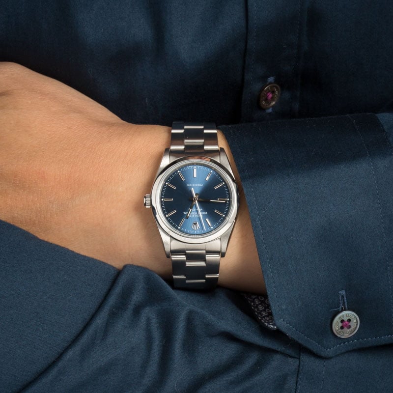 Rolex Air-King 14000 Blue Dial Stainless Oyster