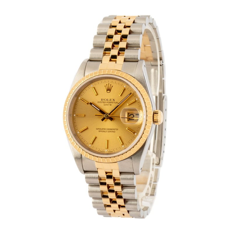 Rolex Oyster Perpetual Date 15223 Two-Tone