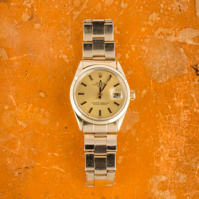 Pre-Owned Rolex Date 1550 Yellow Gold