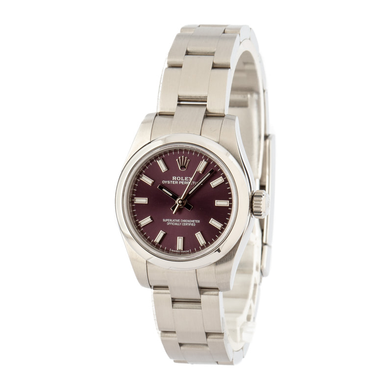 Rolex Lady Oyster Perpetual 176200 Red Grape Dial