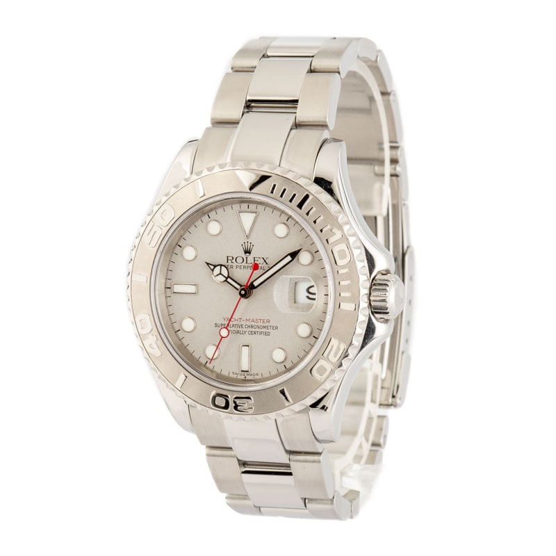 Pre-Owned Rolex Yacht-Master 16622 Platinum Dial