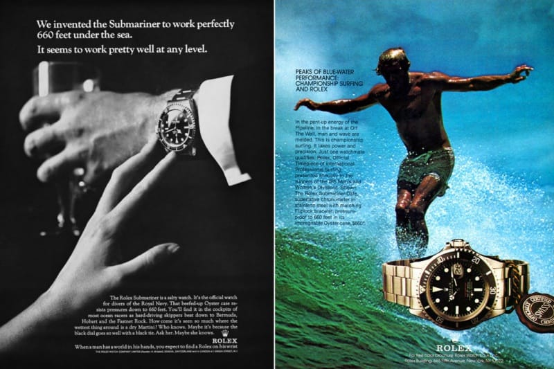 Vintage Rolex Surfing ad