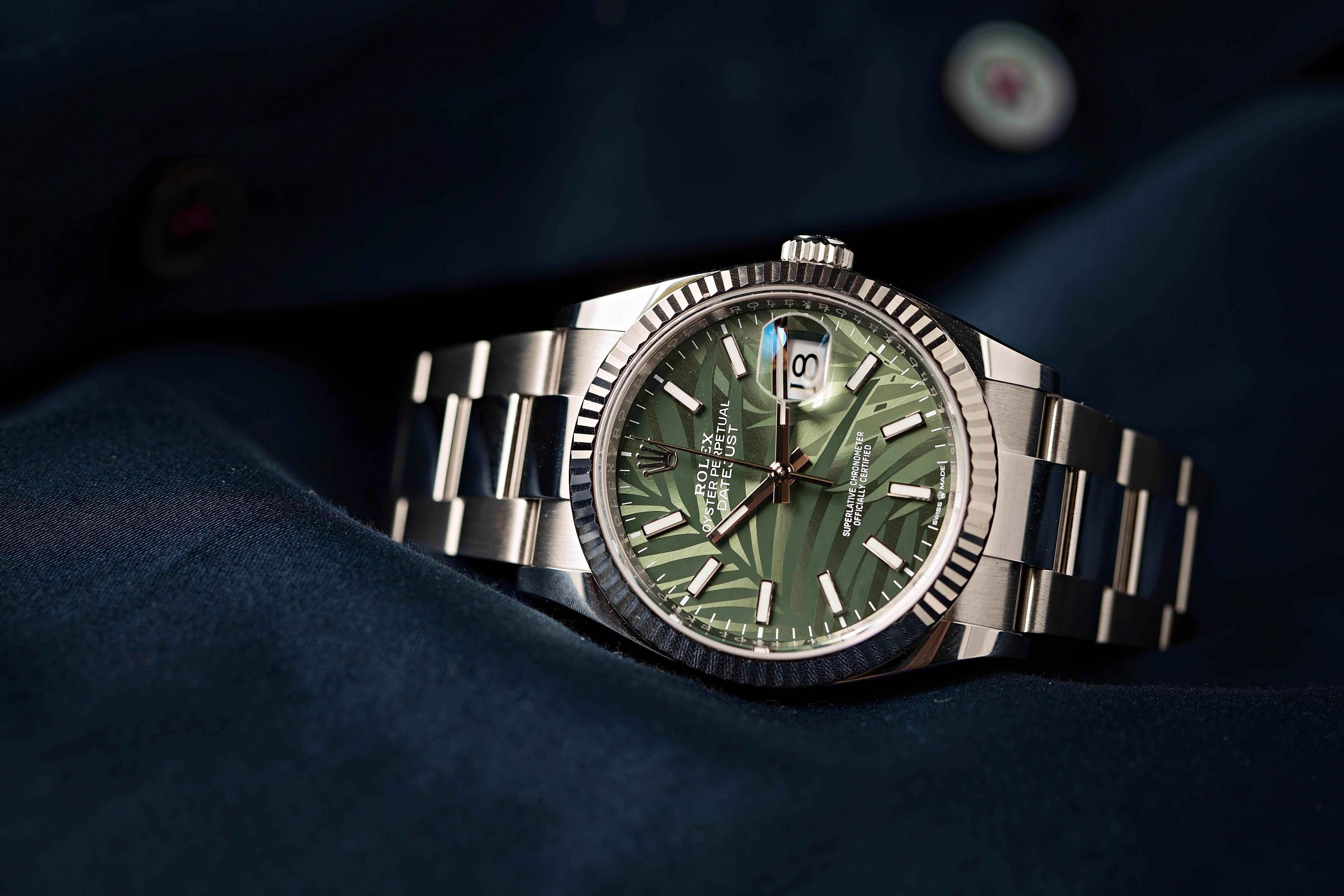 Rolex datejust green dial