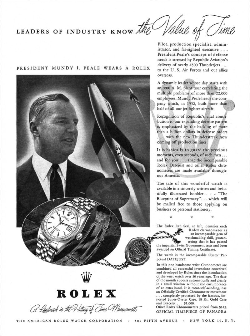vintage rolex ad president mundy