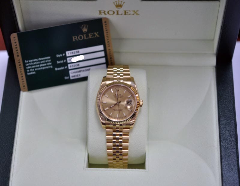 rolex box with papers