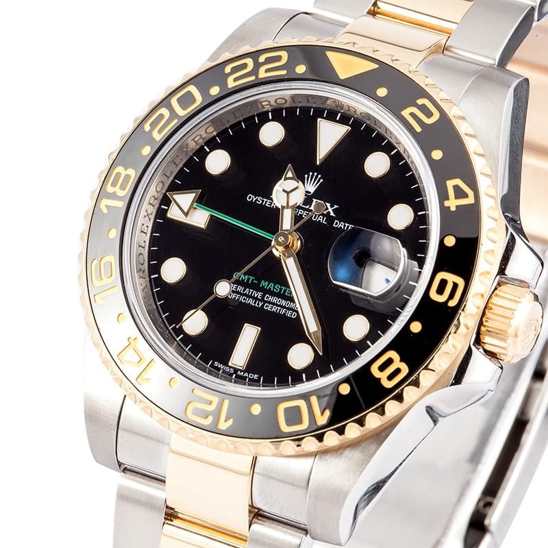 Pre-Owned Rolex Men's GMT Master II Ceramic Bezel Two-tone Watch