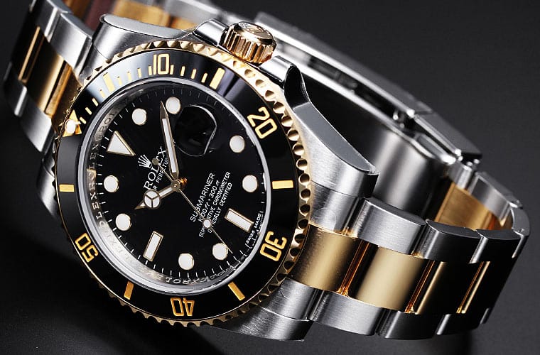 rolex submariner two tone black price