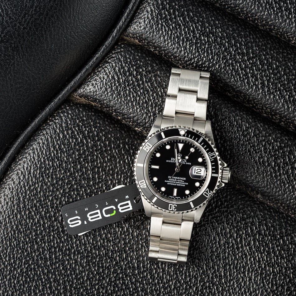 Rolex Stainless Steel Submariner 16610 No Holes