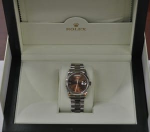 Mens Rolex President 18k White Gold w/ Copper Dial