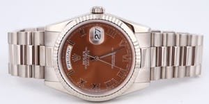 Mens Rolex President 18k White Gold w/ Copper Dial