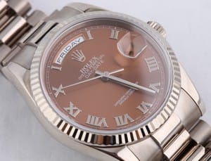 Mens Rolex President 18k White Gold w/ Copper Dial