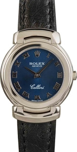 Ladies Rolex Cellini 6621 Blue Dial