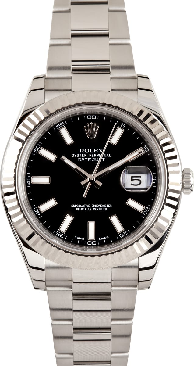 rolex datejust black dial with diamonds