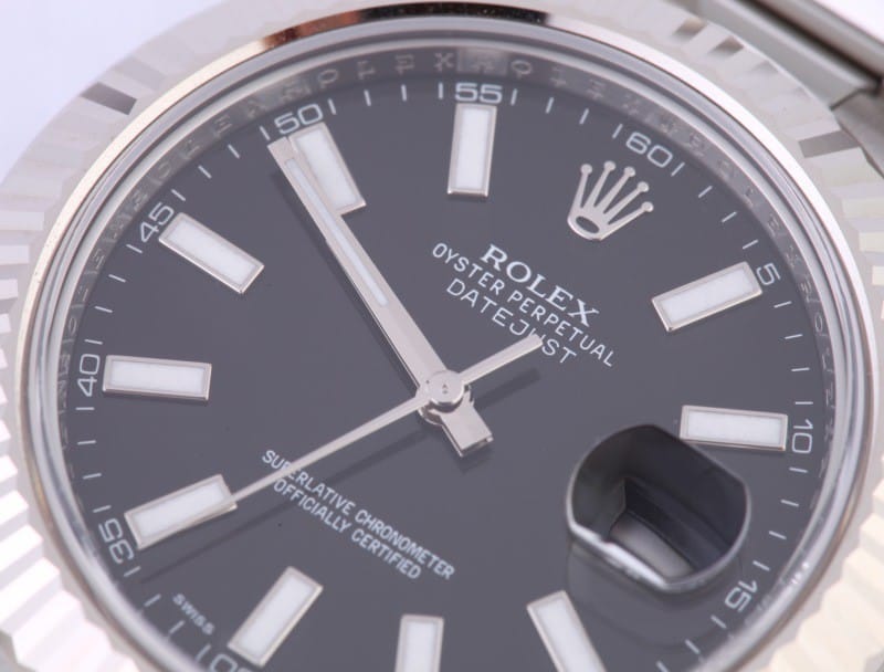 rolex datejust black dial 41mm