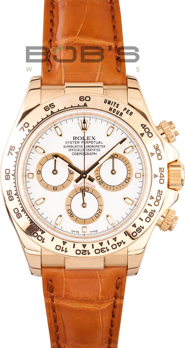 Rolex Cosmograph Daytona Gold Leather Band