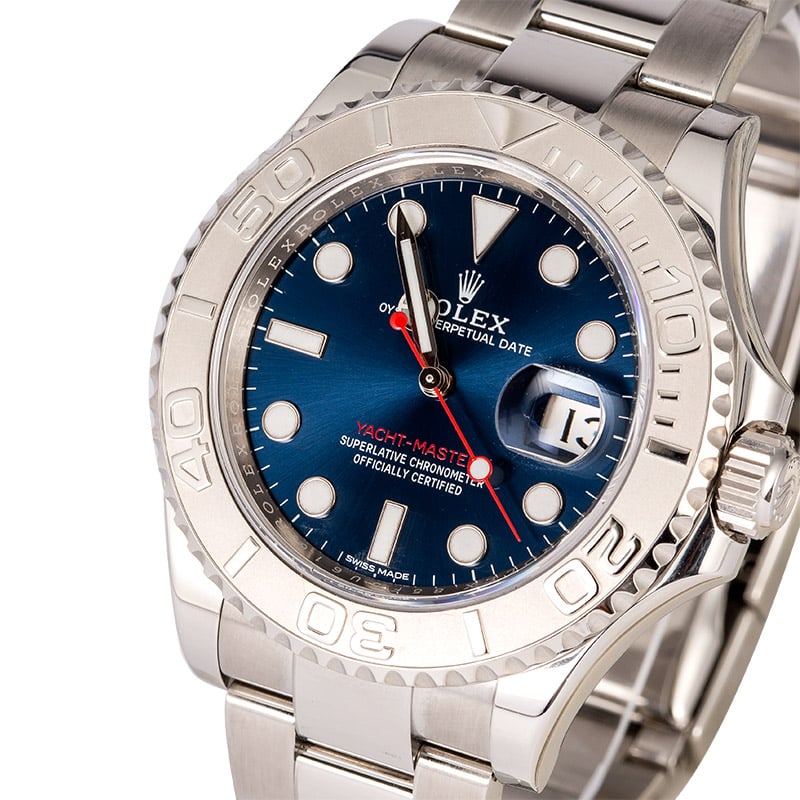 Pre-Owned Rolex Yacht-Master 116622 Blue Dial