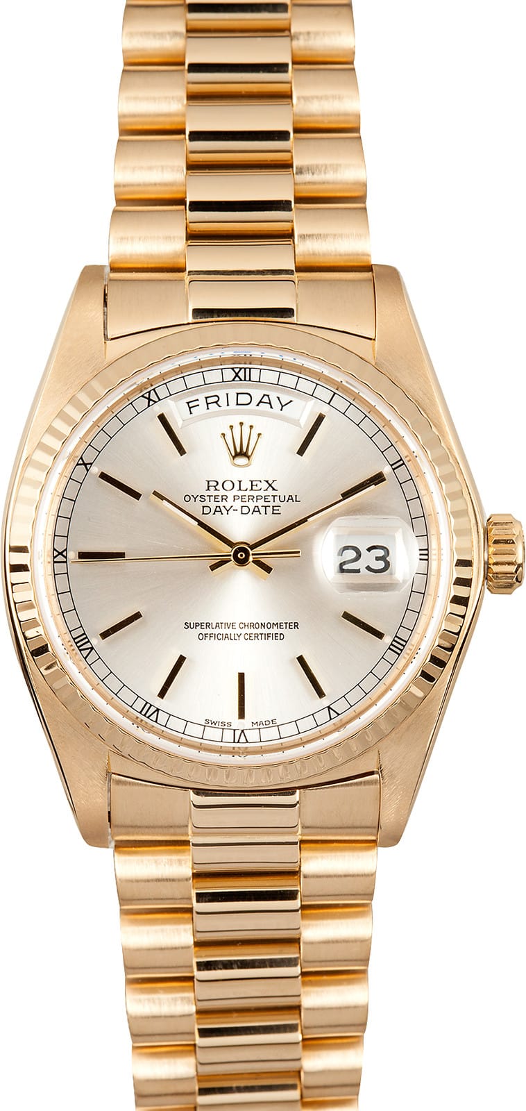 Best Value on Rolex 18038 President 18k Gold at Bob's Watches