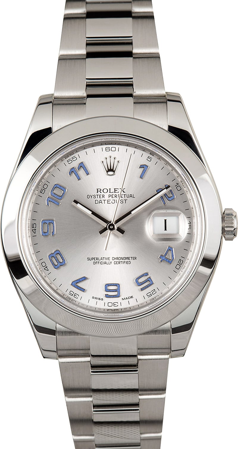 rolex datejust with arabic numbers