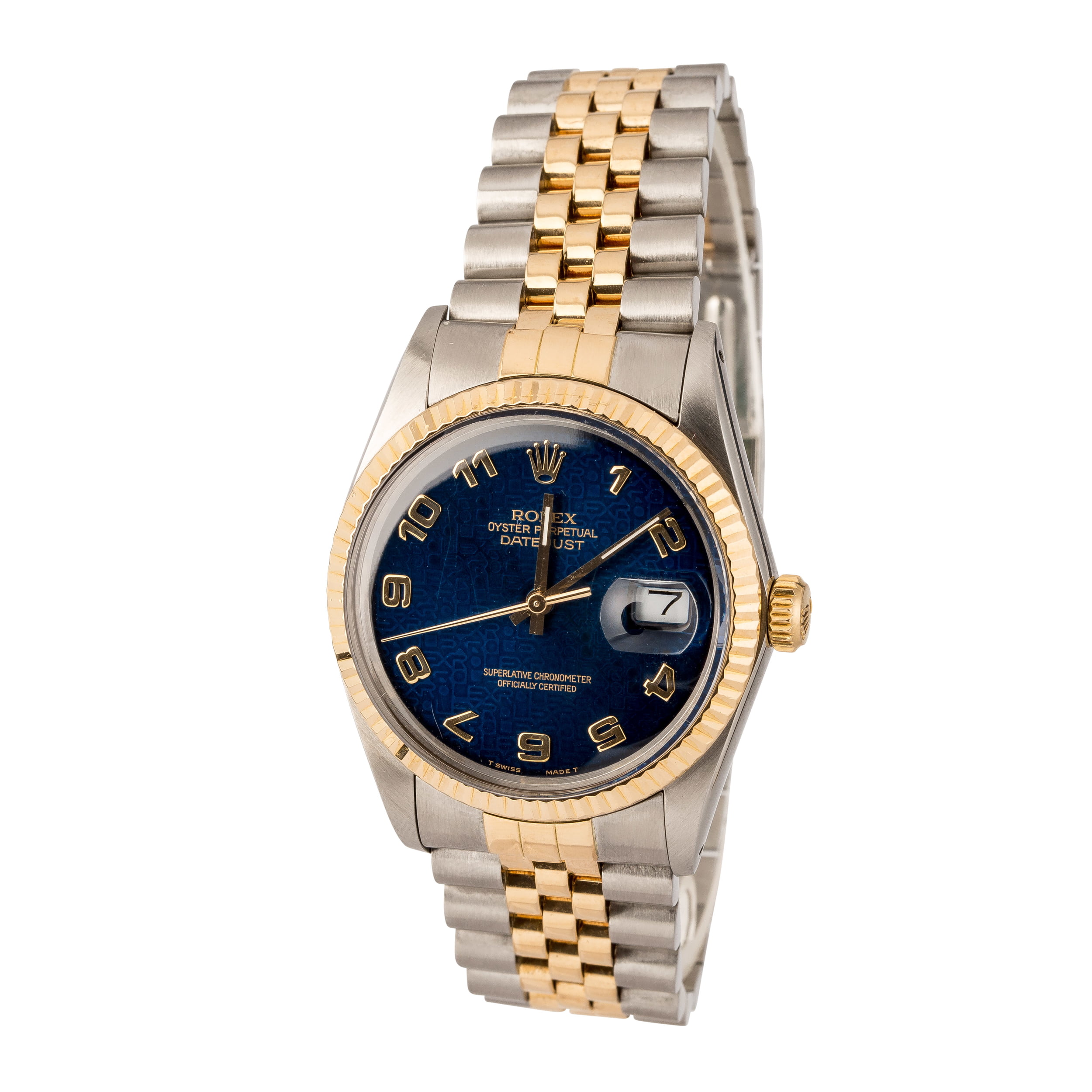 Pre-Owned Rolex Datejust 16013 Blue Jubilee Arabic Dial