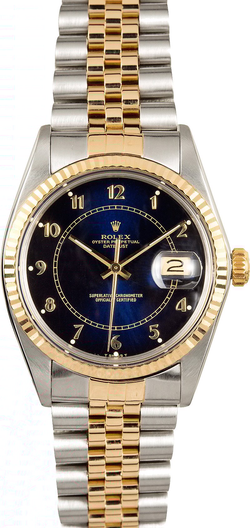 rolex datejust with arabic numbers