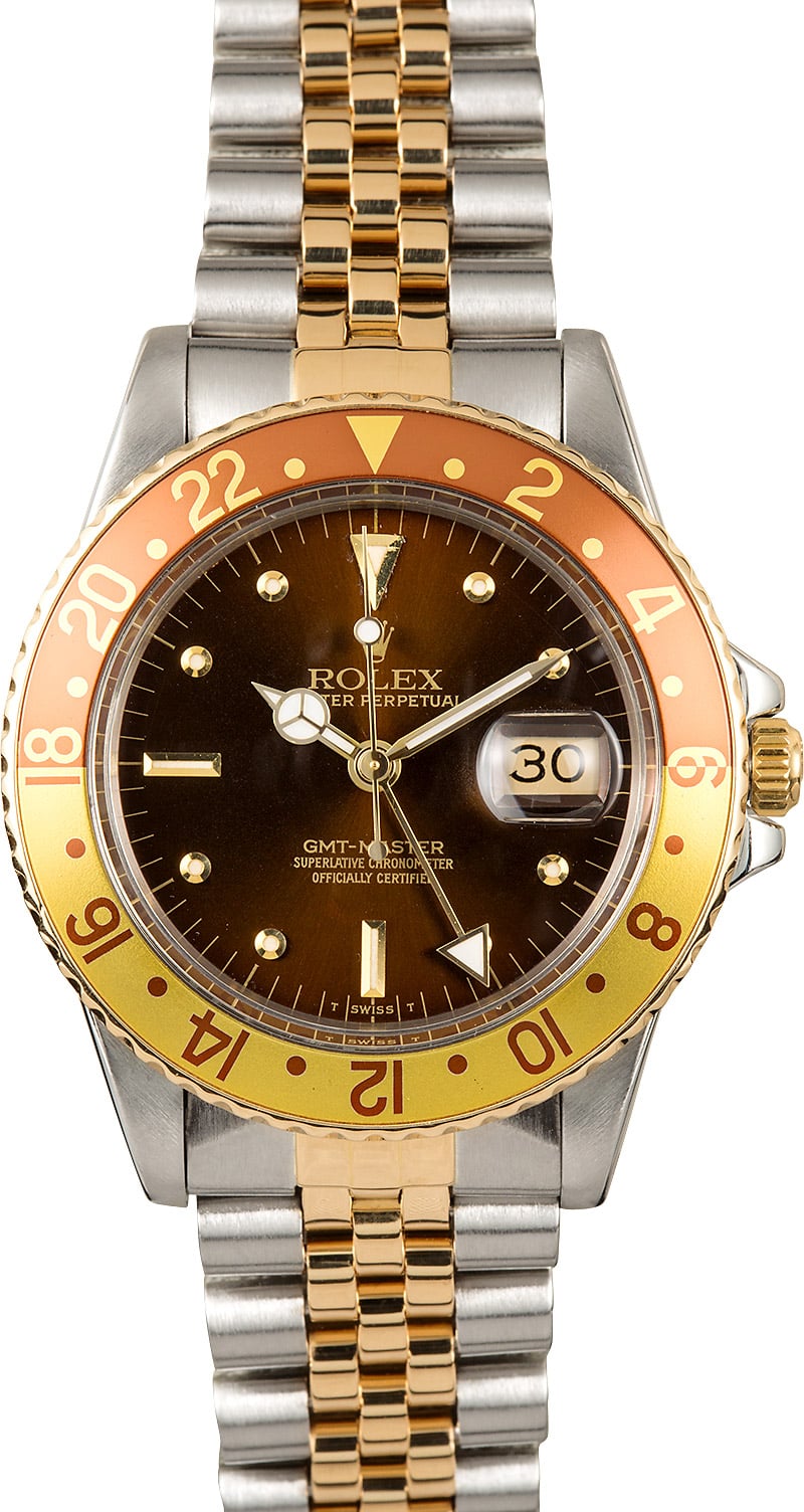 Used Breitling Watches >> Rolex GMT-Master Root Beer 16753 Used Breitling Watches >> Rolex GMT-Master Root Beer 16753