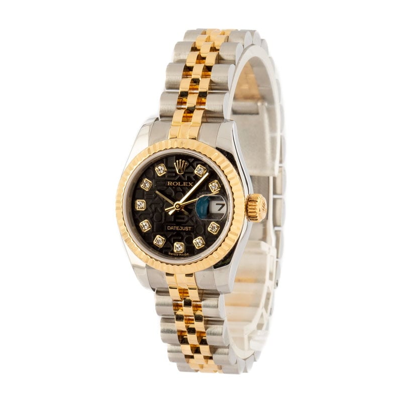 Ladies Rolex Datejust Watch 179173 Diamond Dial