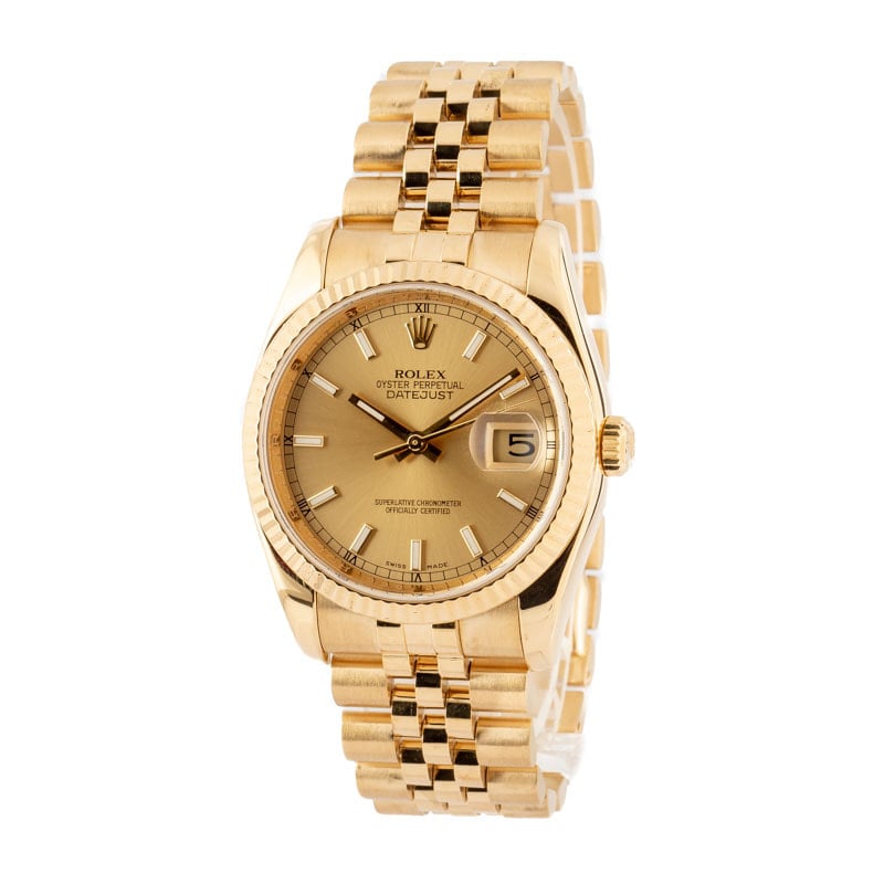 Pre-Owned Rolex Datejust 116238 Yellow Gold