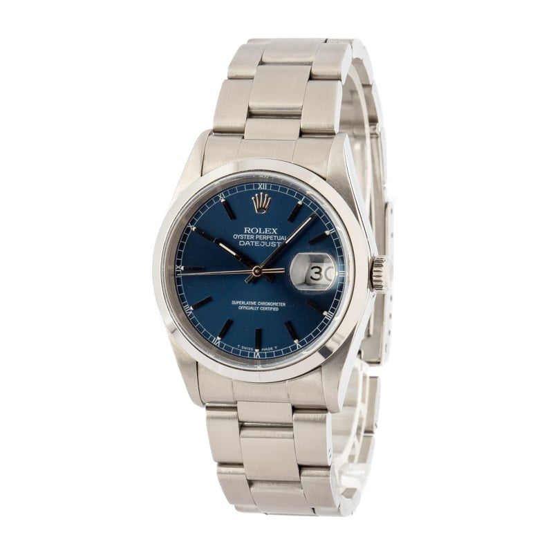 Used Rolex Datejust 16200 Blue Dial