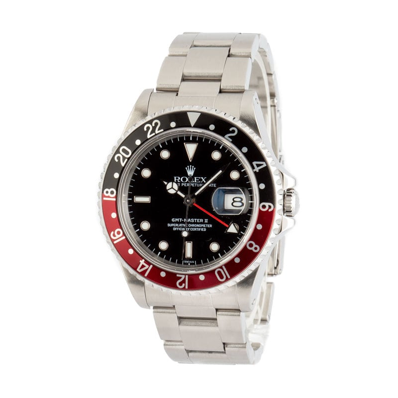 Used Stainless Steel Rolex GMT-Master II Ref 16710 Coke