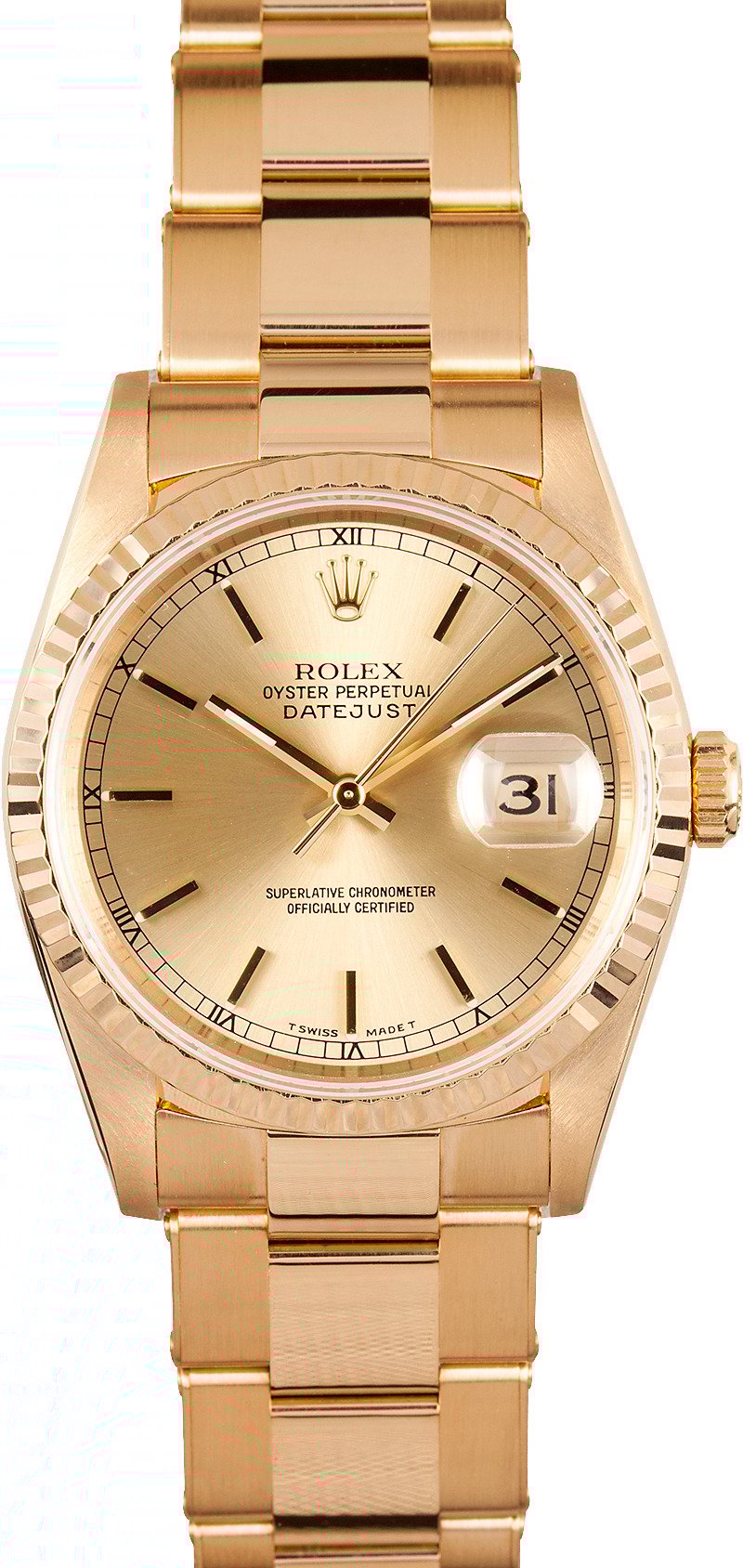 rolex datejust 18k